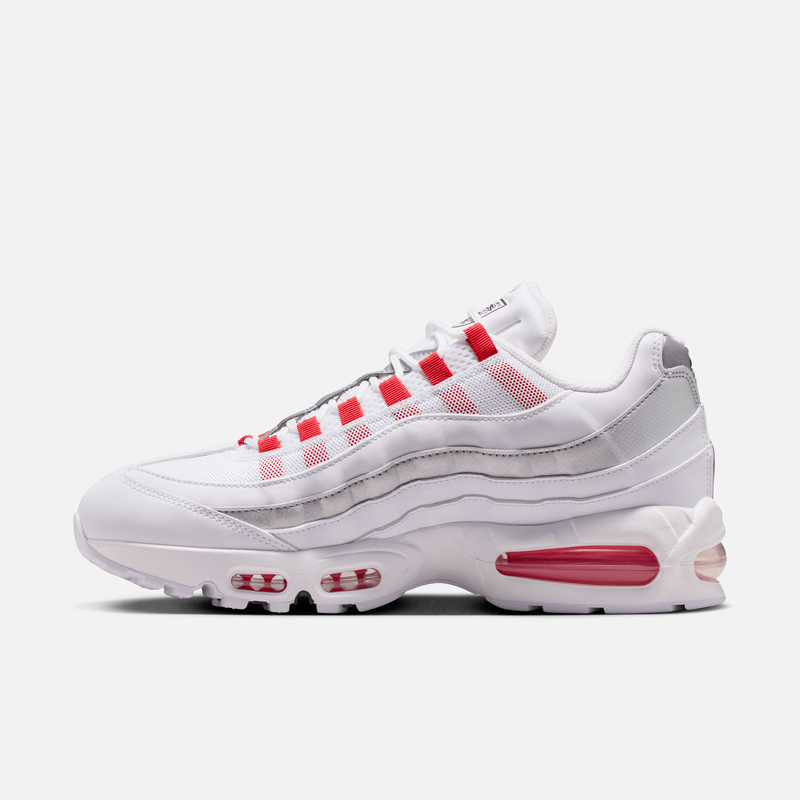 Nike Air Max 95 Big Bubble England - Branco / Prateado metálico / Azul-escuro / Vermelho
